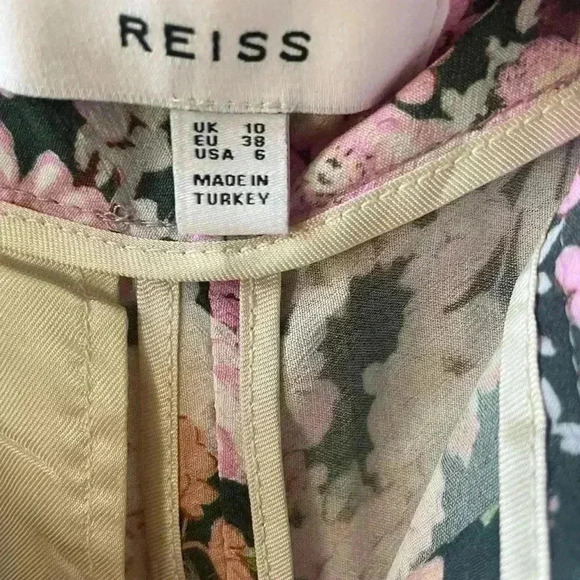 New Reiss SERENA Wide-Leg Pleated Multi-Color Floral Palazzo Pant… - Picture 13 of 13